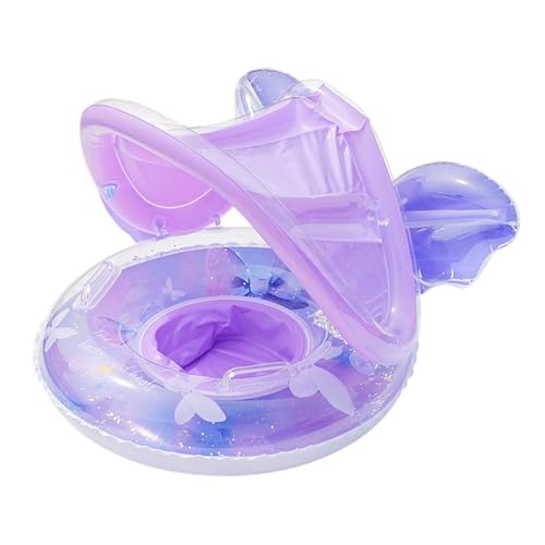 Flotadores de piscina para niños, protección solar en forma de , tapete de agua con toldo, flotadores de agua para niños, para patio, lago, verano, playa, natación al aire libre