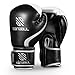 Sanabul Essential Gel Boxing Gloves for Men & Women, Kickboxing MMA, Muay Thai Gloves and Heavy Bag Training Punching & Sparring, Black/Metallic Silver 16 oz