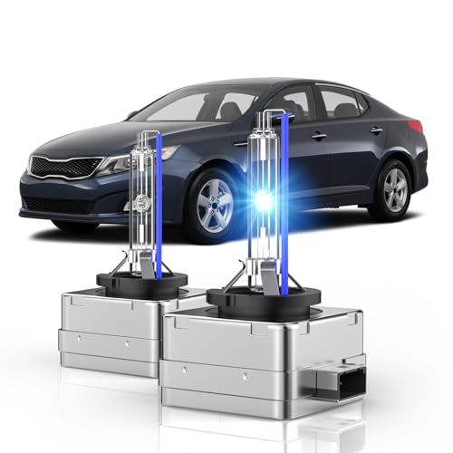 OUHAIMOTOR Fit for 2011-2015 Kia Optima Limited Hybrid SX Turbo D1S HID Xenon Headlight Bulbs, 350% Brightness, Low Beam Light Bulb, 8000K White Blue, Plug-N-Play, of 2