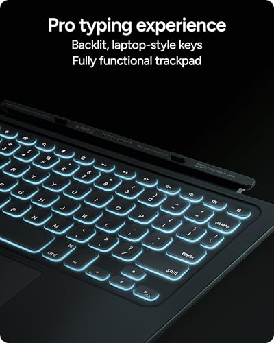 Image of ZAGG Pro Keys Connect iPad 11 inch (A16) / 10.9 inch (10th Gen) Keyboard Case - USB‑C Direct Connect Keyboard with Trackpad, Detachable Backlit Keys, 6.6 ft Drop Protection, Kickstand & Dual USB‑C Ports,Black