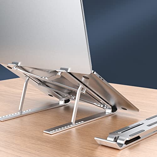 Soporte para computadora portátil contra dolor cervical de aluminio ajustable oficina 3