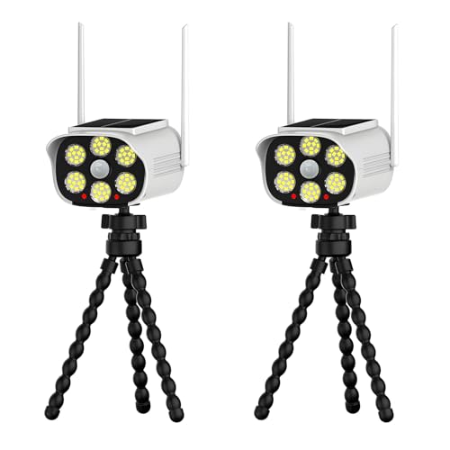 Lampe solaire d'extérieur imitation caméra pour sécuriser sereinement votre garage et vos allées