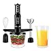 Produktbild Stabmixer Set, MIABOO 600W 4-in-1 Stabmixer, Multifunktionsmixer mit 3 Geschwindigkeiten einstellbar,500 ml Zerhackerschale und 600 ml Behälter für Babynahrung, Shakes, Smoothies, Saucen, Suppen