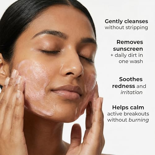 Image of VEDICDERM Red Vine Deep Facial Cleanser - pH-Balanced Face Wash with Ceramides & Peptides | For Acne, Rosacea, Eczema, Aging & Sensitive Skin | Sulfate-Free, Paraben-Free | 100ml (Pack of 1)