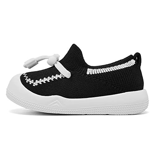 Image of Eashi Baby Boy Girl Non-Skid Indoor Infant Walking Shoes Breathable Warm Elastic Sock Shoes with Memory Sole Protect Toes Outdoor Sneakers