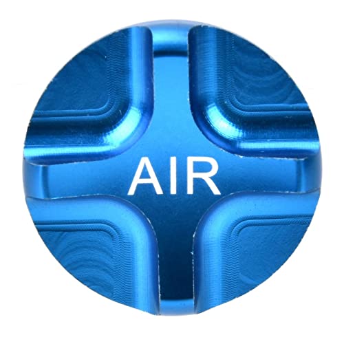 Ventildeckel, Fahrrad Ventildeckel, Aluminiumlegierung Fahrrad Federgabel Vordergabel Luftdichte Ventildeckel Fahrradzubehör für Fahrrad Federgabel(Blau)