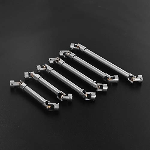 Fauge 2Pcs Steel Drive Shaft for 1/10 RC Crawler TRX4 TRX6 Axial SCX10 Wraith Capra D90 TF2 Redcat GEN8,C