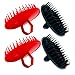 4 Pack GBS Shower Shampoo Scalp Massage Hair Brush No.100 (2 Black and 2 Red Brushes) For Men and Women The Best Invigorating Head Scrubber!
