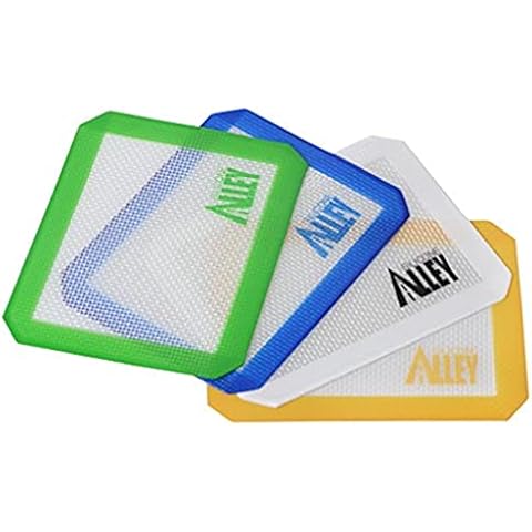 Nonstick Silicone Slick Mat Pad [4-PACK] for Wax/Art (Dabs of Hot Glue) - Small - 5 X 4 Inch Cover