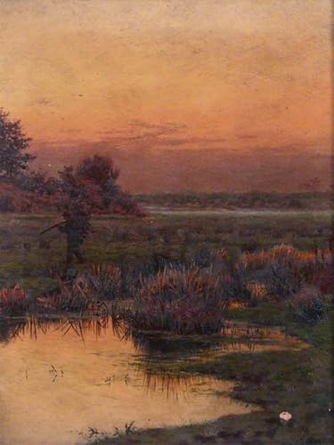Peinture sur toile scène de marais SERENDIPITP 60x90cm pour réchauffer un mur de chambre vide