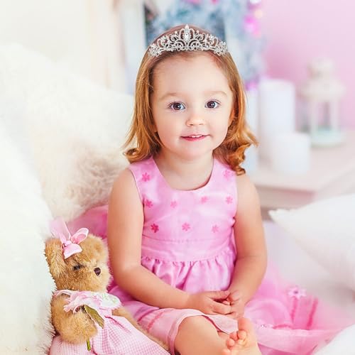 YUXIANLB Krone Prinzessin Mädchen Damen Diadem Crown Kristall Tiaras Prinzessinnenkrone Eleganter Corwn Royal Queen Brautschmuck Strass Stirnband Geschenk Haarschmuck für Frauen Hochzeit Tanzparty