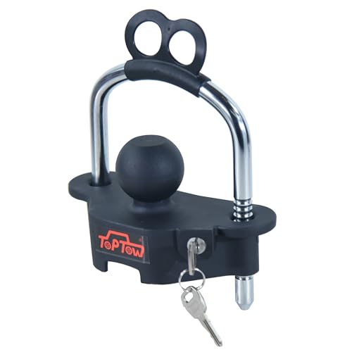 TOPTOW 63507PRO Trailer/RV Coupler Hitch Lock, Universal Fits for 1-7/8\", 2\" & 2-5/16\" Couplers
