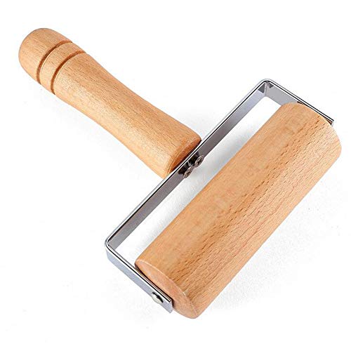 1 Piece 12cm Wide Wood Pastry Pizza Roller Wooden Brayer Wooden Rolling Pins