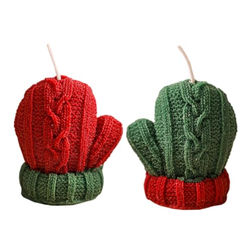 Didiseaon 2pcs Decorative Glove Shaped Scented Candle Cozy and Holiday Candles for Home Christmas for Women Festive Ambiance