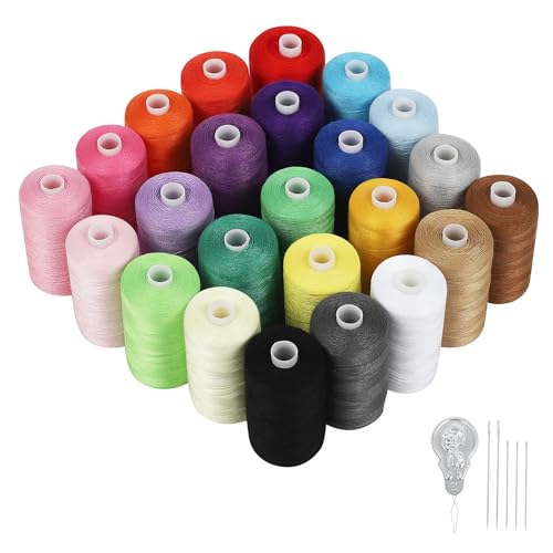 NEX 24-Color Sewing Thread Kit with Needles