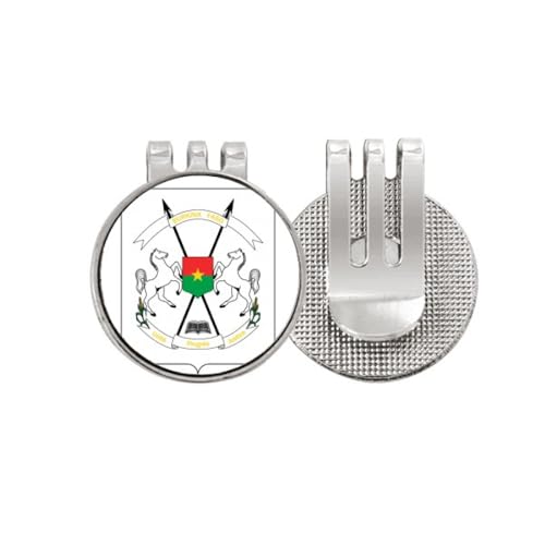 Marqueur de balle de golf Burkina Faso clip de chapeau émaillé de luxe