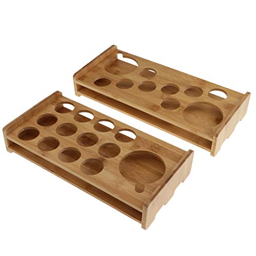 homozy Conjunto de Copo de Dose com Bandeja, Suporte de Bambu para Barware, Visor de Copo de Bebida,