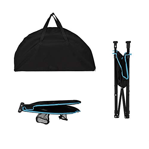 Vilobos Folding Picnic Tables, Portable Camping Table With 4 Cup Holders And Carry Bag, Collapsible Beach Table For Outdoor Use, Hold Up To 55Lbs, Lightweight, Black & Blue #TOP3