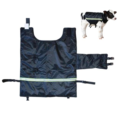 Hjatirace Chaqueta Para Terneros,Chaqueta Aislante Térmica Para Cabras - Chaleco Impermeable | Para El Invierno Con Clima Frio En Exterior Para Ganado Como Cabras Ovejas Caballos Y Vacas