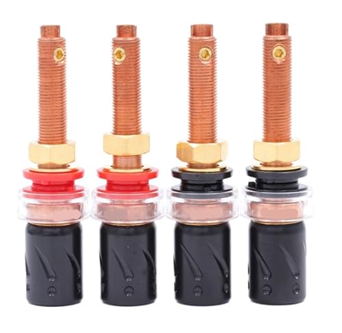 Borne de liaison de haut-parleur en cuivre pur rhodié pour audiophile exigeant