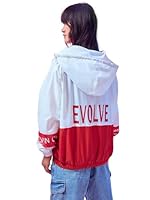 Bewakoof Air 1.0 Womens Color Block Super Loose Fit Plus Size Jacket_596372_White_6XL
