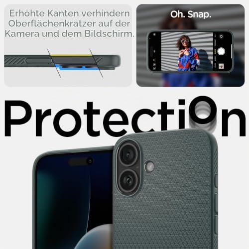 Spigen iPhone 16 Hülle Liquid Air -Abyss Green – Ansicht 5