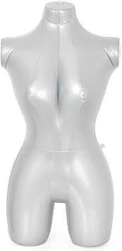Inflatable Mannequin Full Body Womens Display Dummy Fashion Model Torso Stand for Clothing Retail Store Window 84cm