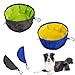 Cuenco Plegable Perro 2PCS Tazón de Viaje Perro Gato Mascotas, Comedero para Mascotas Bebedero Portátil Plegable de Viaje Plato Oxford para Perros Gatos
