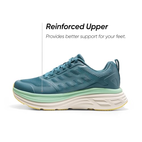 NORTIV 8 Men's Walking Running Tennis Cushioning Shoes ActiveFloat Non Slip Athletic Gym Workout Jogging Comfortable Sneakers,Size 9.5,Blue Green,SNWS245M