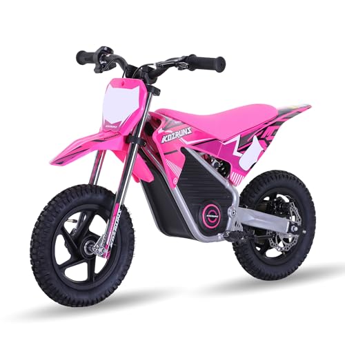 Racing Electric Dirt Bike for Kids 24V, 12" Off-Road, Pink