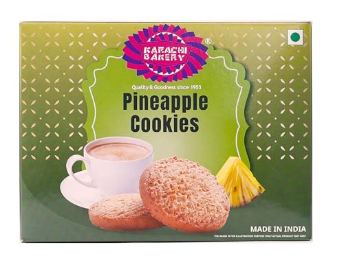 Karachi Bakery Pineapple Flavour Cookies 400gm | Tea Time Snack | Delicous Snack | Vegetarian