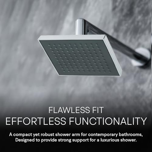 Image of Jaquar ABS Body Chrome Plated with Gray Face Plate 200X200mm Square Shape Single Flow Overhead Shower with Rubit Cleaning System, Sliver, Chrome Finish