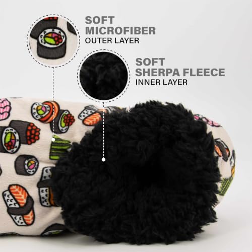 Image of Lazy One Fuzzy Slipper Socks for Women, Fleece House Slippers, Indoor Socks