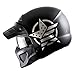 1Storm Motorcycle Full Face Helmet Open Face Helmet with Smoked Shield (Detachable Visor & Face Mask): HKY881S-E Star White