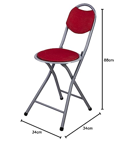 Lora MAX Silver Folding Chair with Back