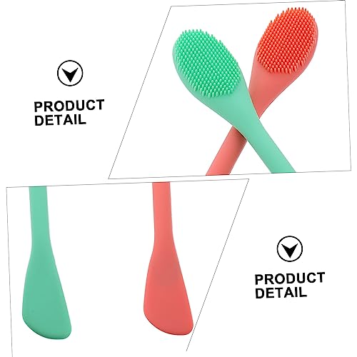 DOITOOL 2 Unidades escova de rosto de silicone aplicador de pincel de máscara facial lama facial esc