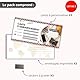 Rubbelkarte Reise Überraschung + Umschlag bedruckt – Bordkarte personalisierbar auf Französisch – Flugticket Ankündigung – Geschenk zum Geburtstag Weihnachten EVJF & EVG Herren Damen – 3 Stück