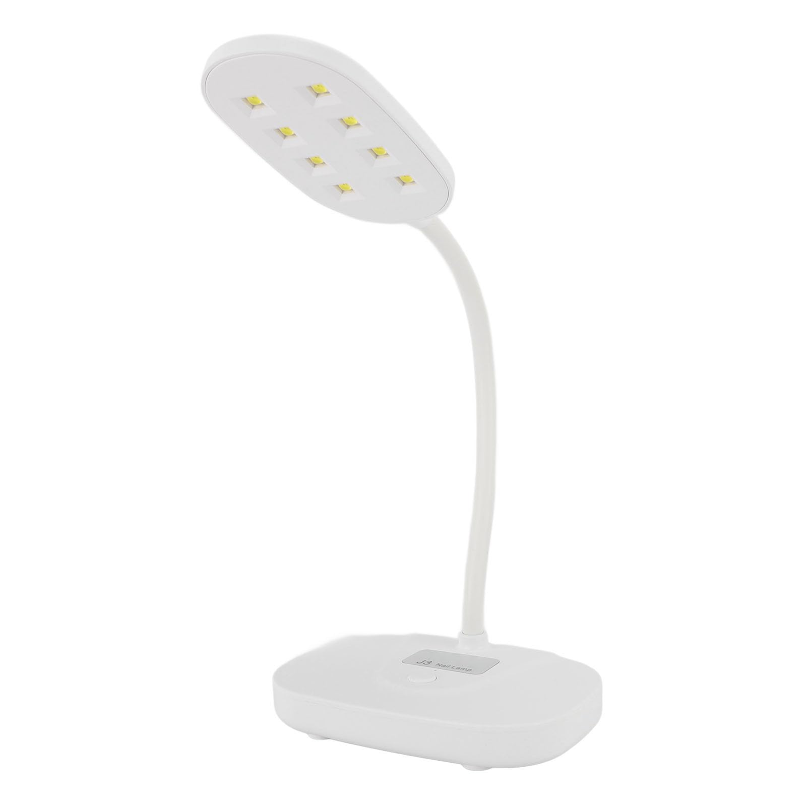 Gooseneck Nail Lamp, Fast Curing 360 Degree Adjustable Hose Automatic Induction, Mini Nail Lamp with Timer, ABS Material, for Gel Nail Curing