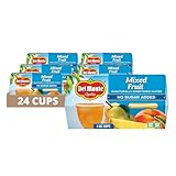 Del Monte Mixed Fruit Snack Cups in Water, No Sugar Added, 4 Ounce Cups (Pack of 6)