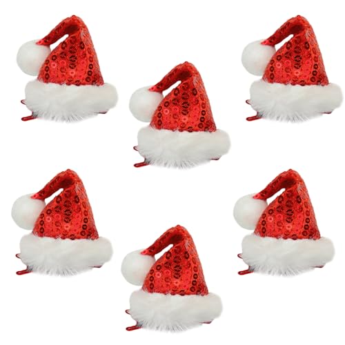 Qwrqwr 6 Stück Weihnachtsschmuck Damen Mini Haarschmuck Haarspangen...