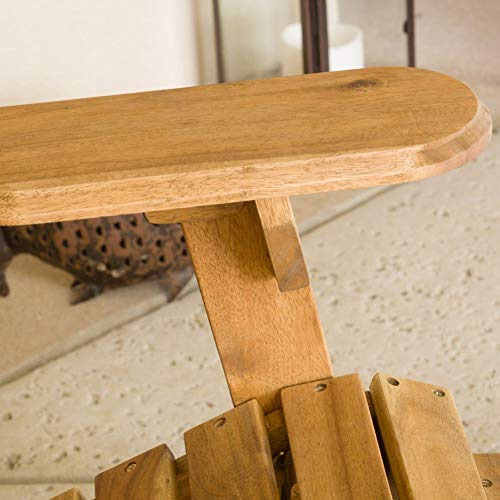 Christopher Knight Home Hanlee Folding Wood Adirondack Chairs, 2-Pcs Set, Natural Stained #TOP2