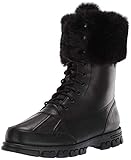 Schnürung vorne Lauren by Ralph Lauren Damen Dabney modischer Stiefel, schwarz/schwarz, 37.5 EU