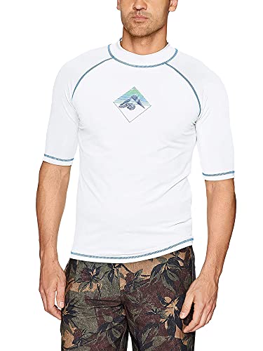 Image of Kanu Surf Men's Fiji UPF 50+ Short Sleeve Sun Protective Rashguard Swim Shirt