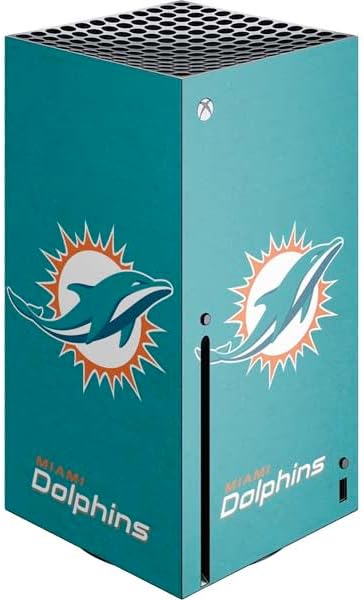 Skinit Decal Gaming Skin Compatible with Xbox Series X Console - Officially Licensed NFL Miami Dolphins Tropical Print Design
