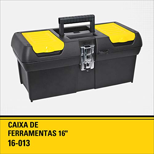 Stanley Caixa de Ferramentas 16 Pol, Com Bandeja e Fechos em Aço Carbono, Ideal para Armazenas as su