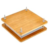 AHANDMAKER Buchbinderpresse Aus Holz, Flower Press Quadratische Buchpressmaschine, Flache Papierpressmaschine Für Handgemachtes DIY-Buchbindezubehör Und Blumenpresse, Bräunlich