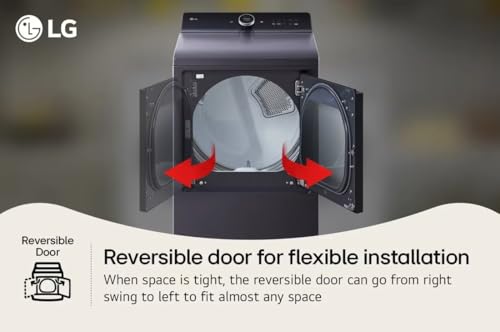 Image of LG 7.3 Cu. Ft. Vented Smart Gas Dryer in Matte Black