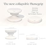 Authentic Natural Sea Shell Mother of Pearl Expandible Collapsible Mobile Phone Grip Stand Holder for Smartphone Tablet Cell Phone Accessory (Violet)