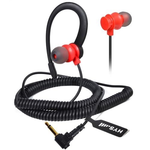 HYS Cuffia Auricolare per Microfono Altoparlante Jack 3.5mm, Compatibile per Motorola Yaesu Radio, Orecchio Sinistro o Destro (REDC-1)