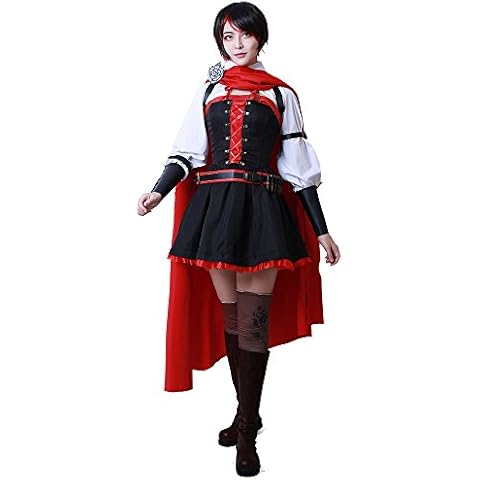 miccostumes Women's Red Rose Halloween Cosplay Costume - Black - Medium Cover
